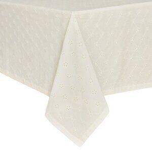 Pioneer Woman Eyelet Fabric Tablecloth Round Rectangle *You pick the size*